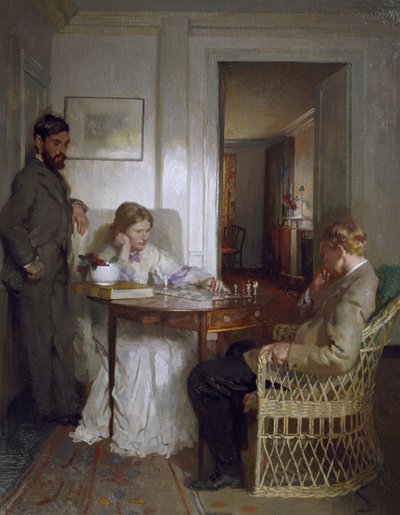 Die Schachspieler, vor 1902 von William Orpen